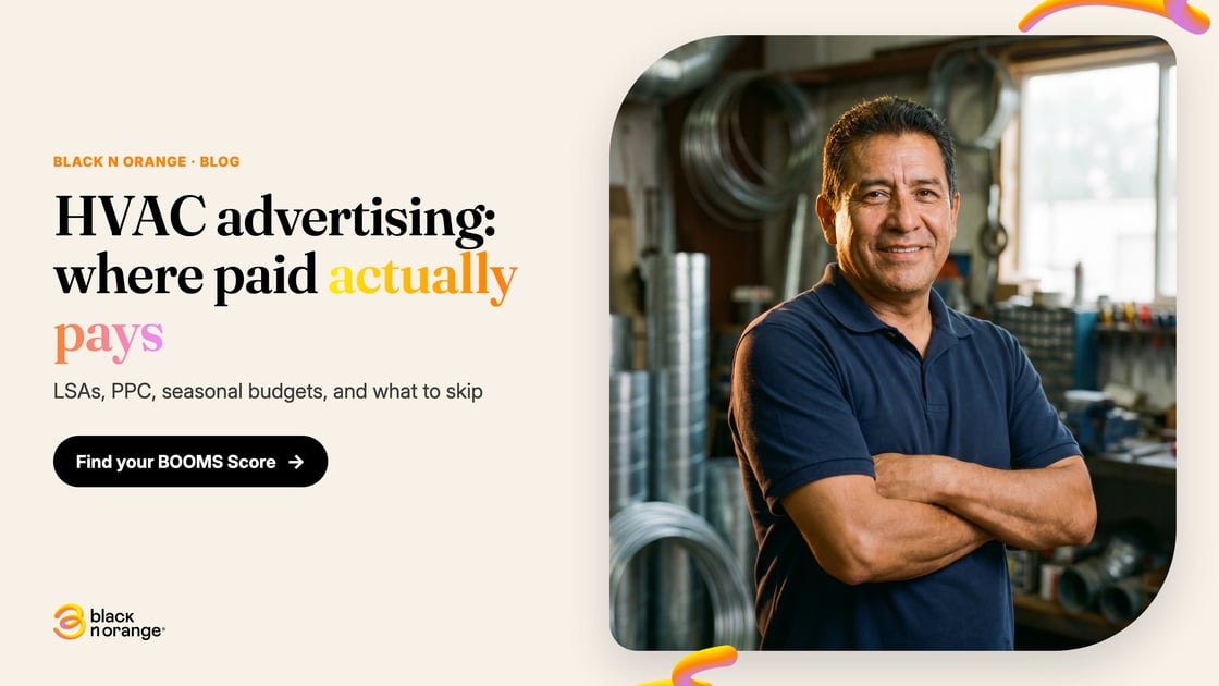 HVAC company owner reviewing paid advertising spend across LSAs and Google Ads PPC channels