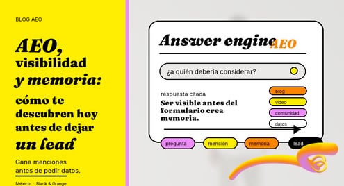 AEO, visibilidad y memoria: cómo te descubren hoy antes de dejar un lead