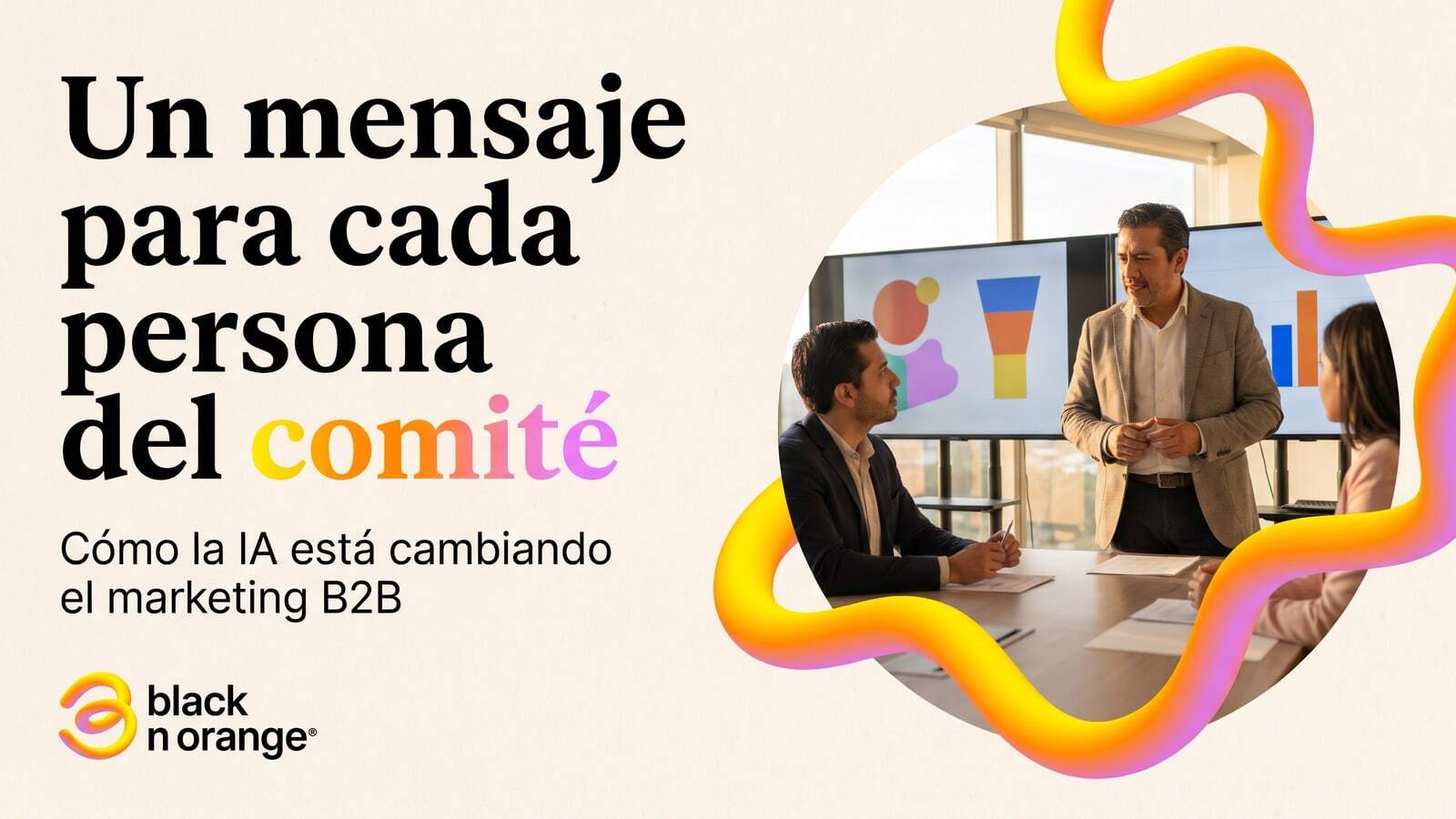 Director comercial de una empresa B2B revisando con su equipo el pipeline de cuentas en una sala de juntas
