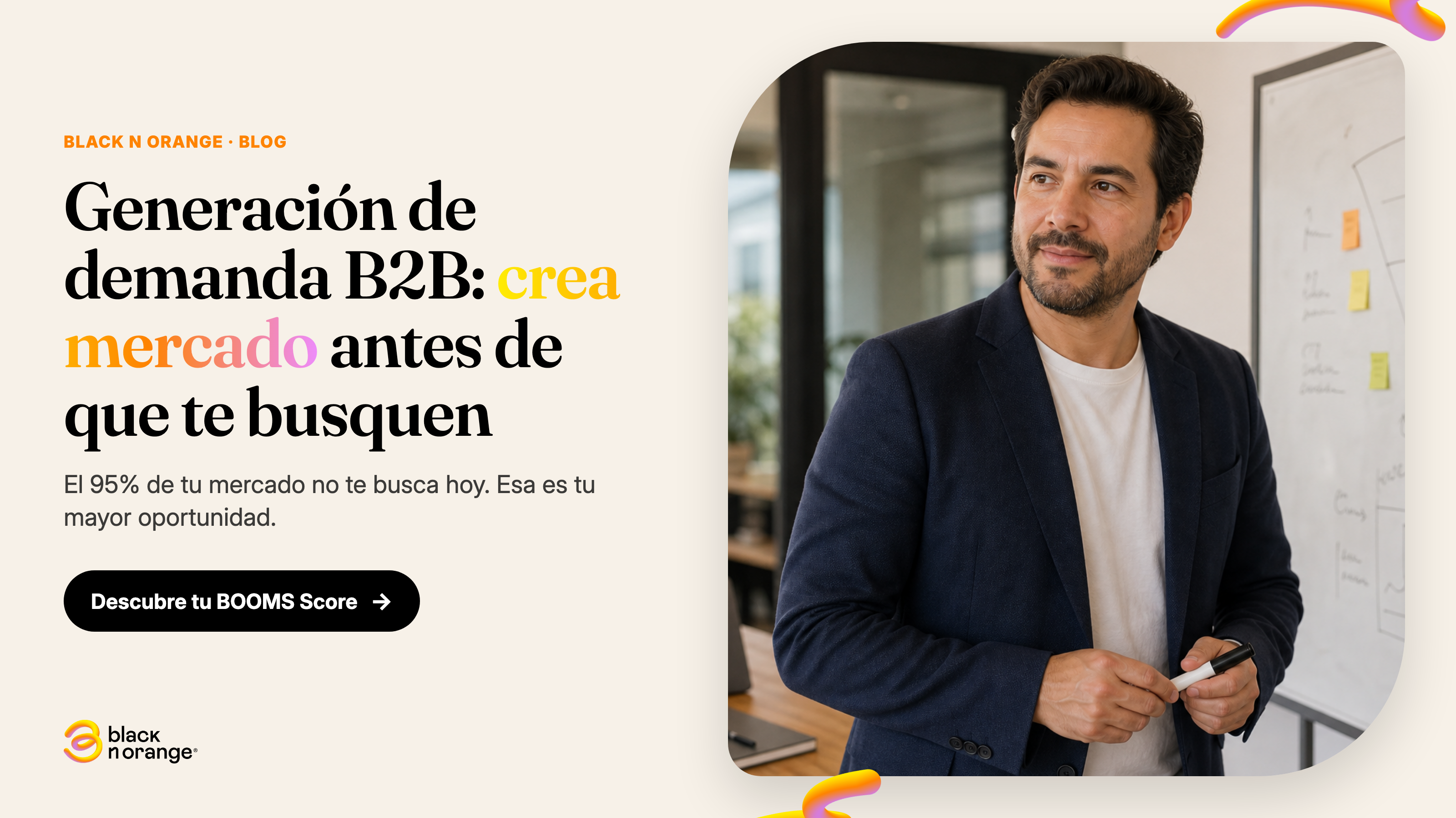 Director de marketing B2B revisa el embudo donde solo el 5% del mercado compra hoy y el 95% es demanda latente