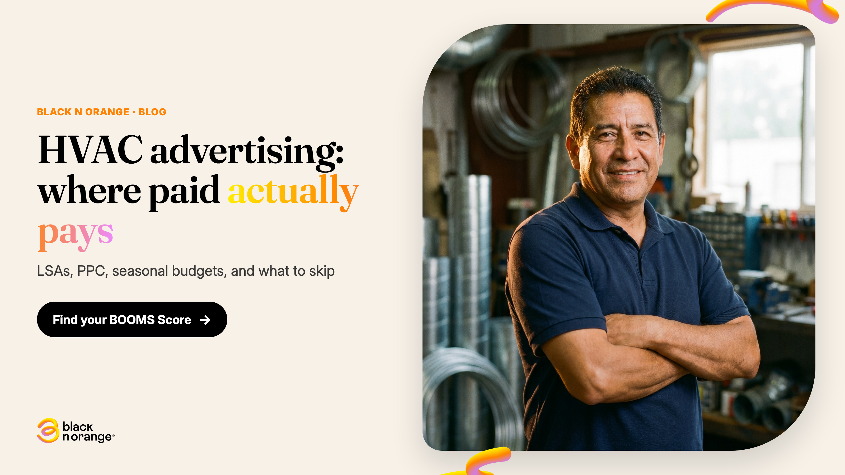 HVAC company owner reviewing paid advertising spend across LSAs and Google Ads PPC channels