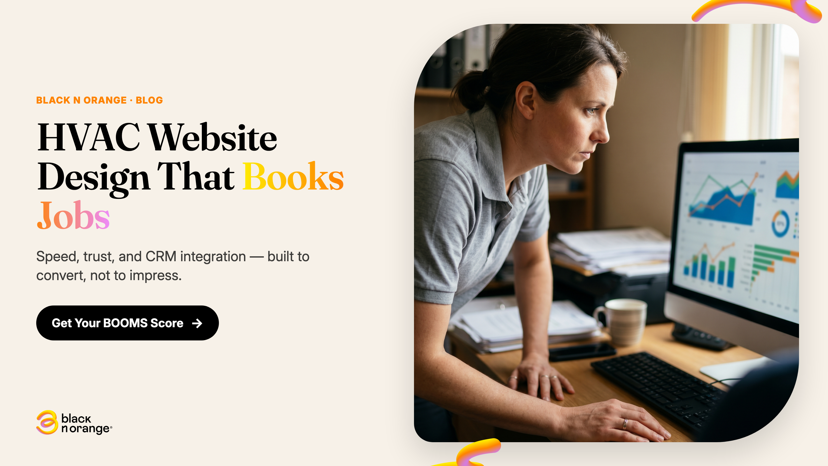 HVAC website design that books jobs — Black n Orange